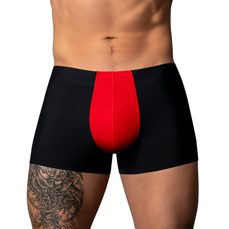 Male Power Hot Mesh Pouch Short Black/Red M